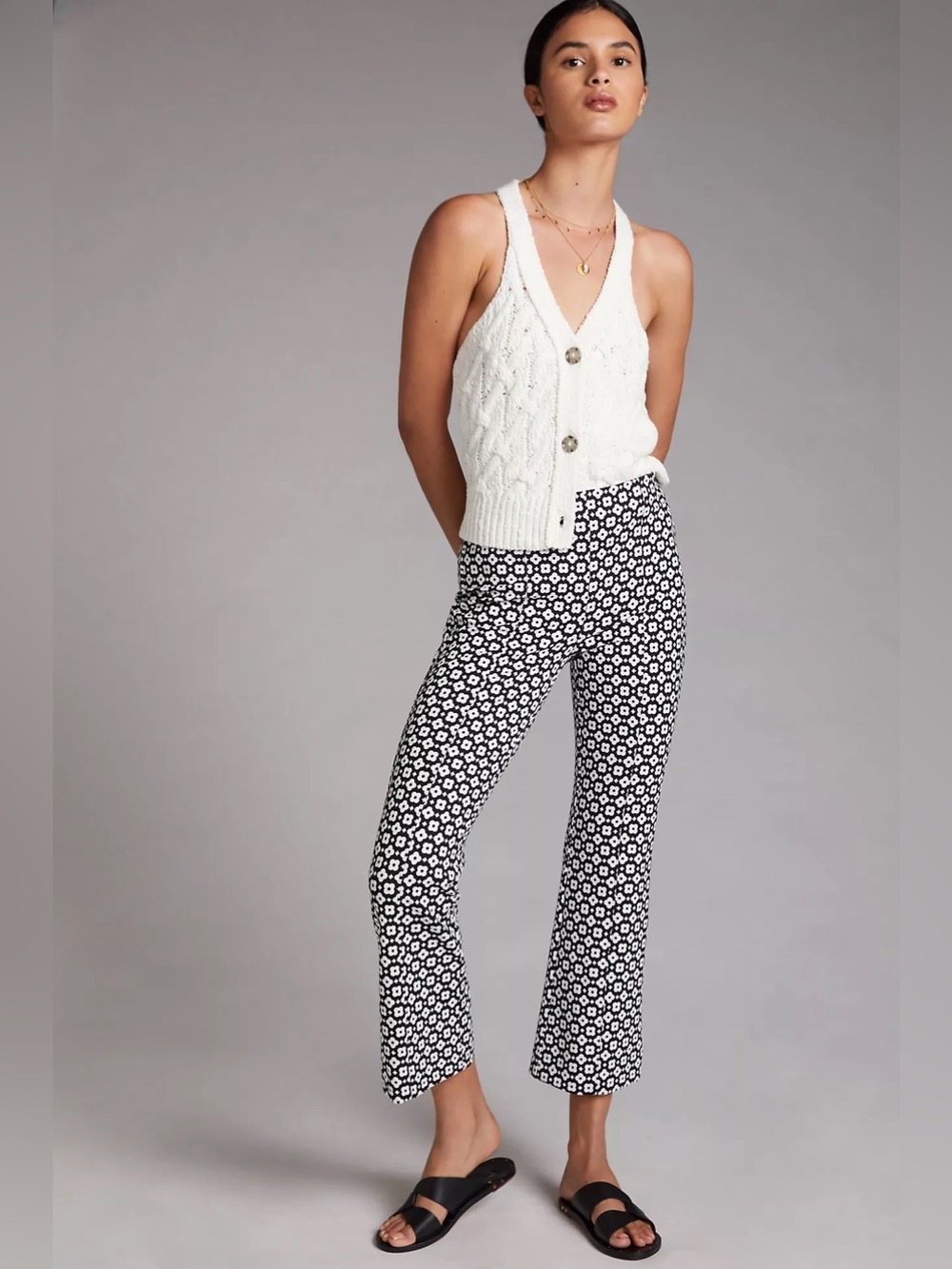 Anthropologie Maeve Kick Flare Floral Pants